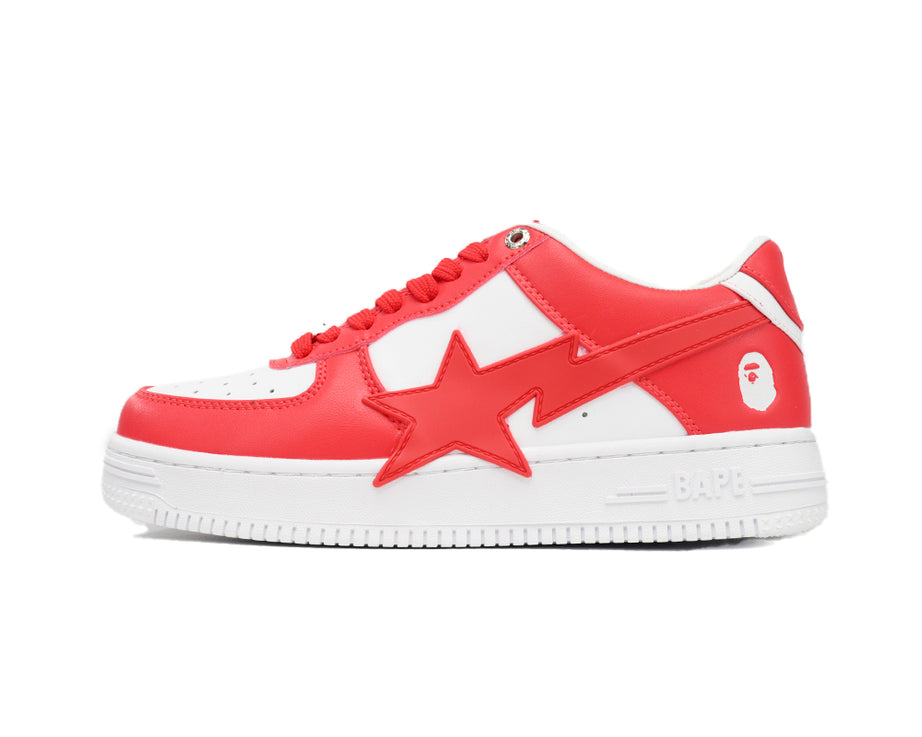 Bape Sta Low "White Red Star"