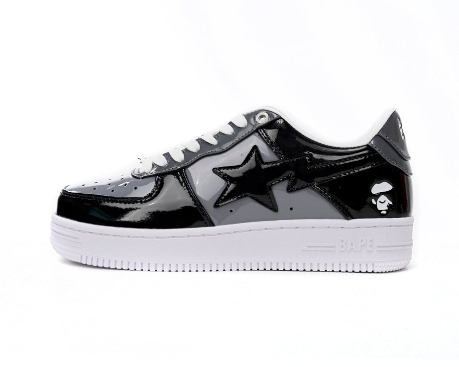 Bape Sta Sk8 "Cuir Verni Noir"