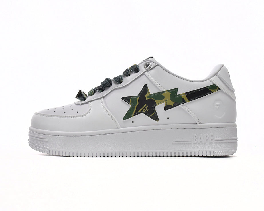 Bape Sta Low "White Green Camouflage"