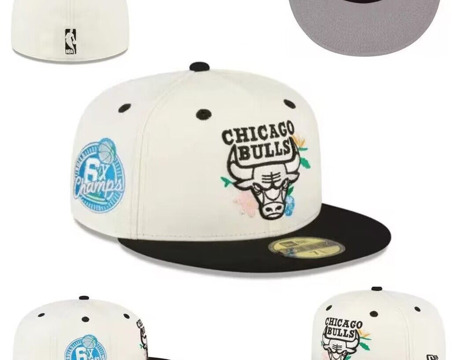 Bulls 6x Champs White Cap